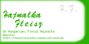 hajnalka fleisz business card